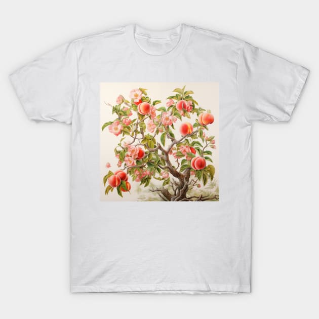 Peach trees and blossoms III T-Shirt by hamptonstyle